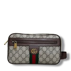 GUCCI OPHIDIA GG Belt Bag GG Supreme Canvas Fanny Pack Double G Chest Bag 574796